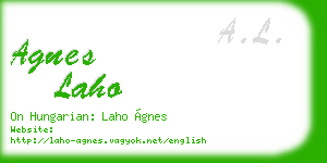 agnes laho business card